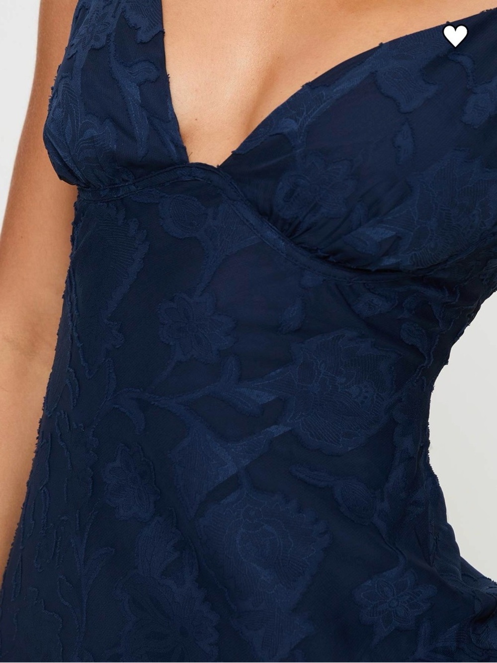Princess Polly Navy Lace High-Low Slip Dress #133 - Picture 4 of 11